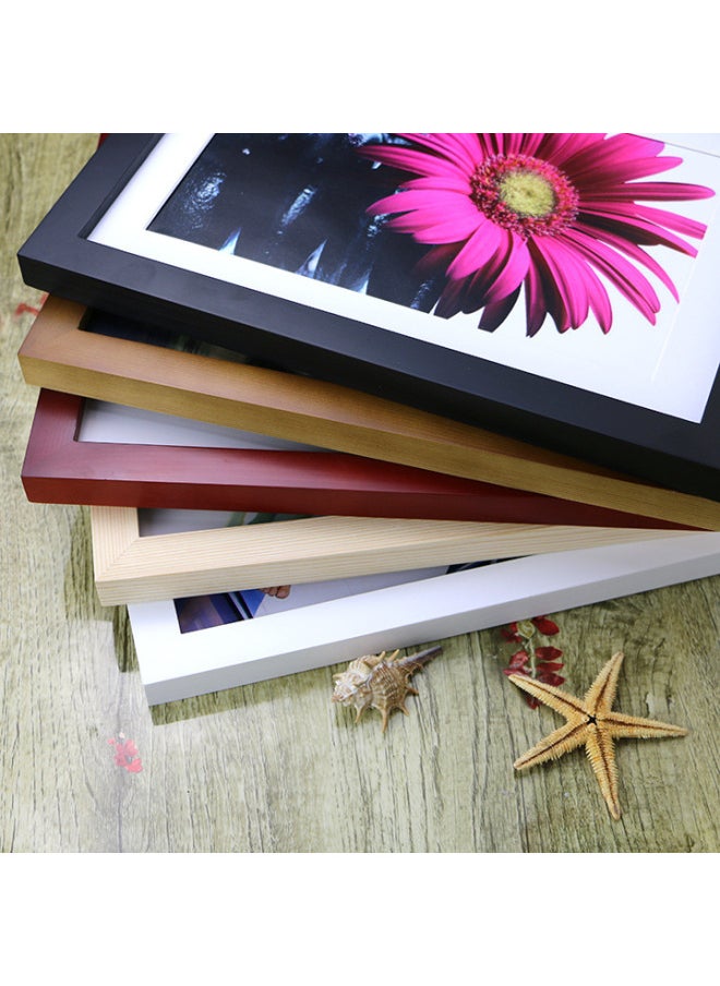 Solid Wood Simple 32 Inch 28 Inch 16 Inch 18 Inch 4k8 24 Inch A4 Wooden A3 Photo Frame Wall Poster Frame-Color:4k/4 Open Inner Diameter (38*53) Cm - Wood Color