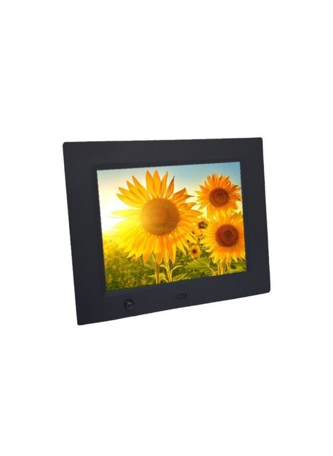 8-Inch Advertising Machine Multi-Function Electronic Photo Album Video Player High Brightness Large Font Support Video Play-Color:black English Rules