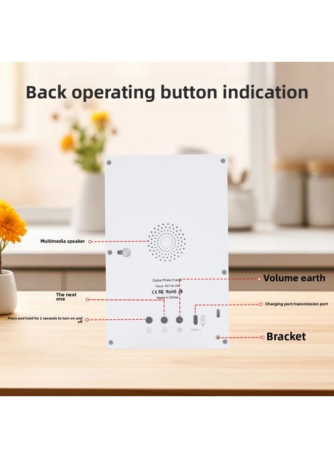 Gift 7 Inch Digital Photo Frame Picture Video Player WiFi Photo Album Advertising Machine Intelligent Electronic Photo Frame-Color:7inch -64gb-wifi Model-with Mobile App Transmission-tandland Box Packaging