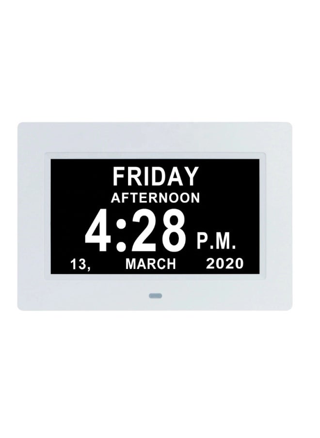 7 Inch Digital Clock Digital Photo Frame Large Font Calendar Clock Machine IPS Screen HD Digital Clock Machine-Color:7inchIPSblack Us Standard