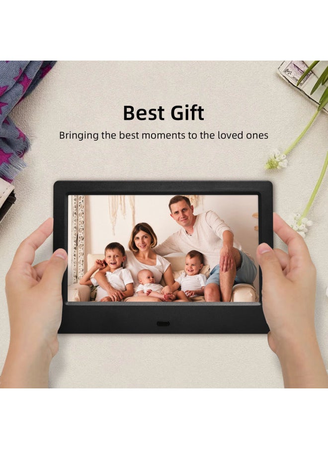 High Quality 8 Inch Digital Photo Frame HD Electronic Photo Album Video Player Advertising Machine Direct Sales-Colors:8inch Black