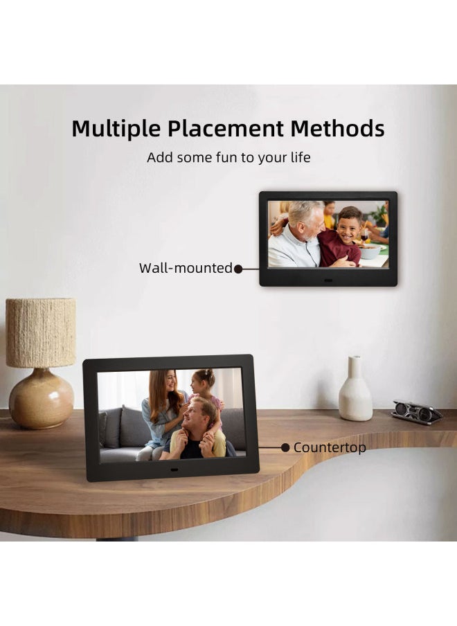 High Quality 8 Inch Digital Photo Frame HD Electronic Photo Album Video Player Advertising Machine Direct Sales-Colors:8inch Black