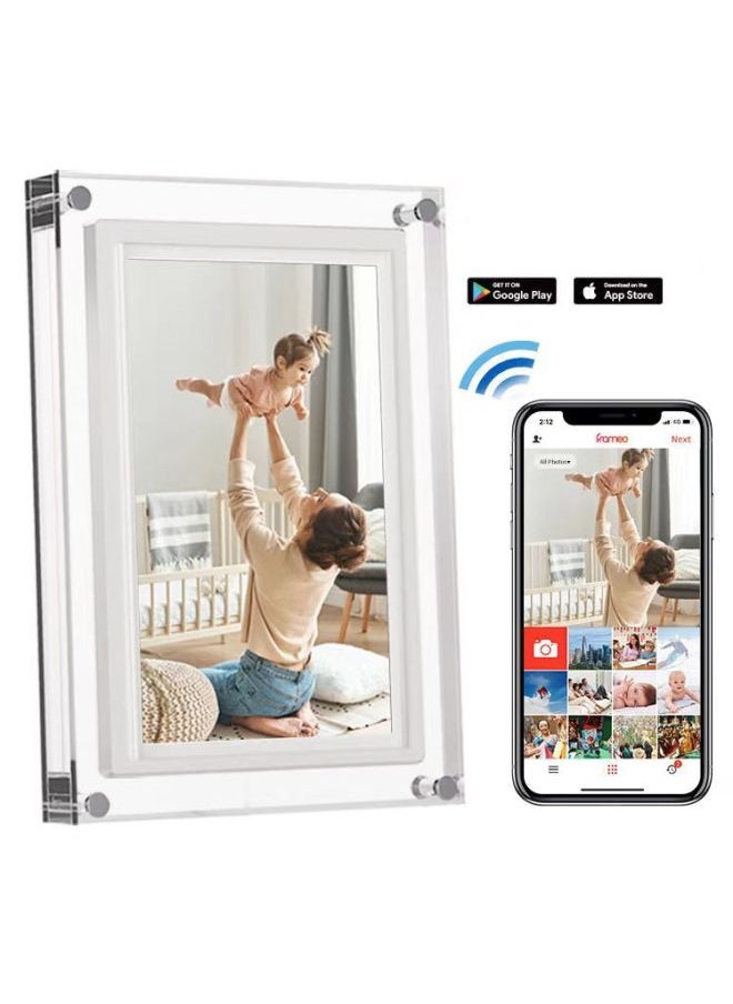 5 Inch Wifi Acrylic Cloud Photo Frame Frameo Touchable Android Smart Ips Electronic Photo Album Player Cross Border-color:Please Note The Power Supply Specifications (us, European Regulations, British Regulations, Australian Regulations) When Placing An Order