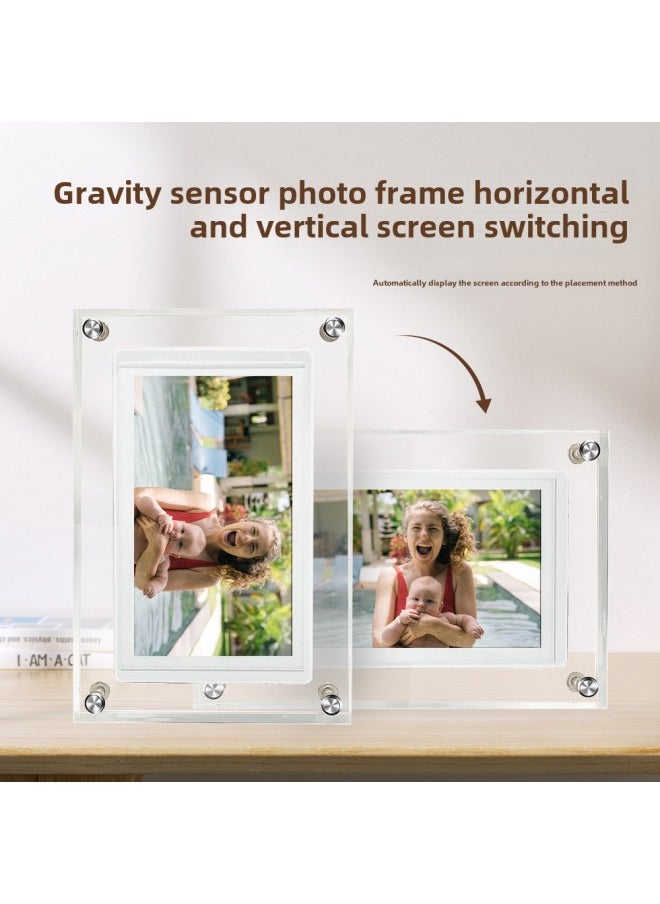 5 Inch Wifi Acrylic Cloud Photo Frame Frameo Touchable Android Smart Ips Electronic Photo Album Player Cross Border-color:Please Note The Power Supply Specifications (us, European Regulations, British Regulations, Australian Regulations) When Placing An Order