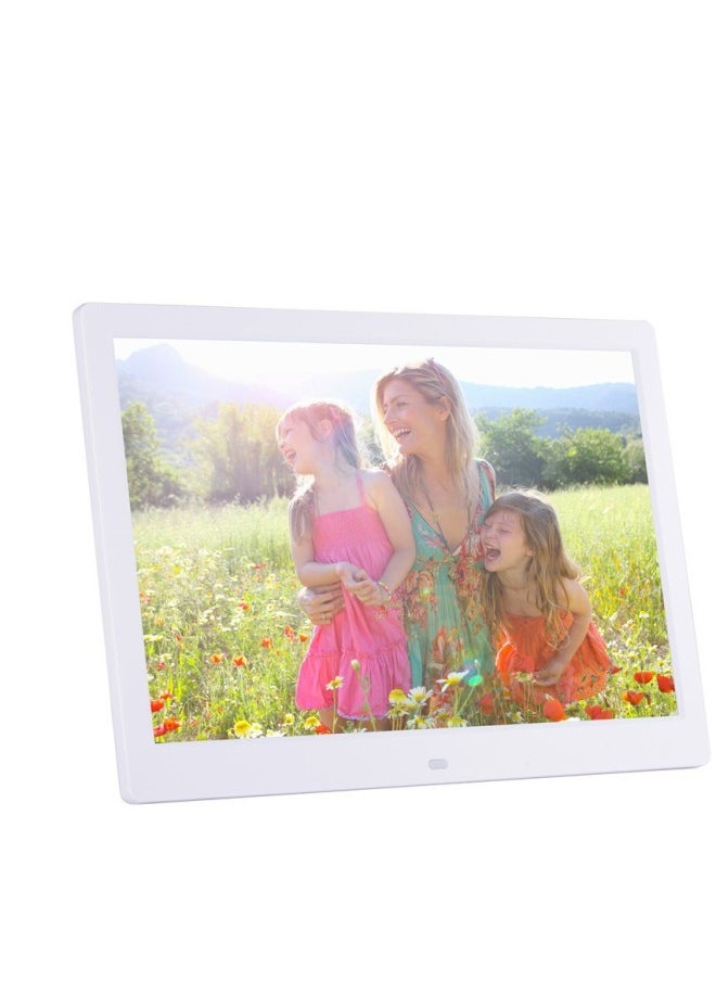 Hot Sale 13.3 Inch Advertising Machine Electronic Photo Album Multi-function Video Player-Color:White British Standard