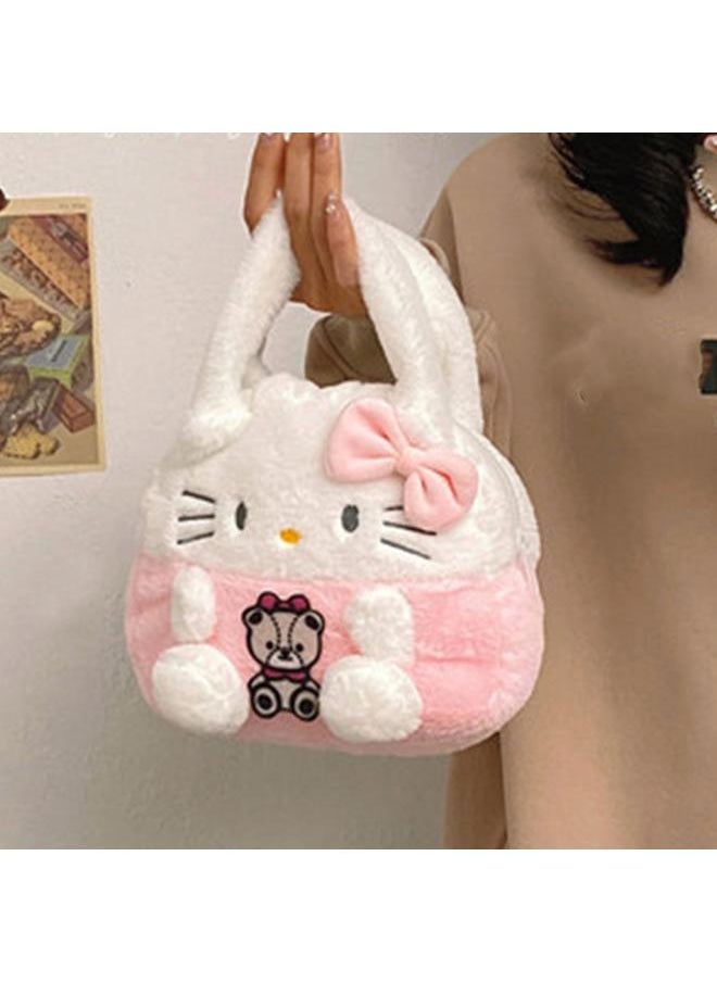 Lovely Cartoon Plush Handbag Soft Anime Multi Functional Small for Children Type 6 Free Size