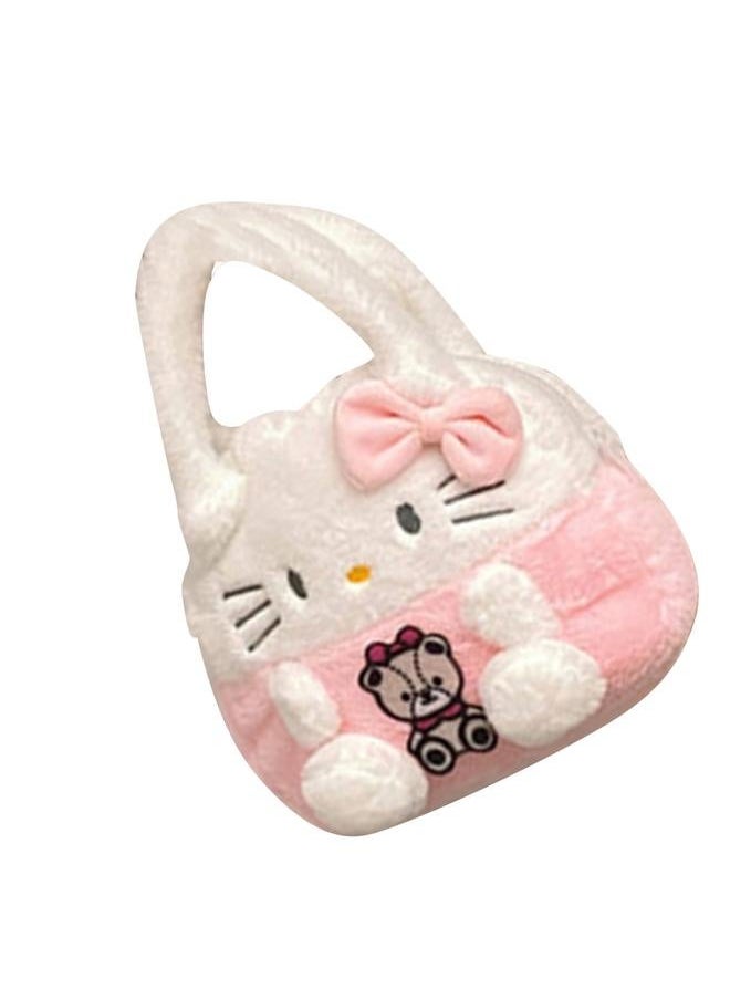 Lovely Cartoon Plush Handbag Soft Anime Multi Functional Small for Children Type 6 Free Size