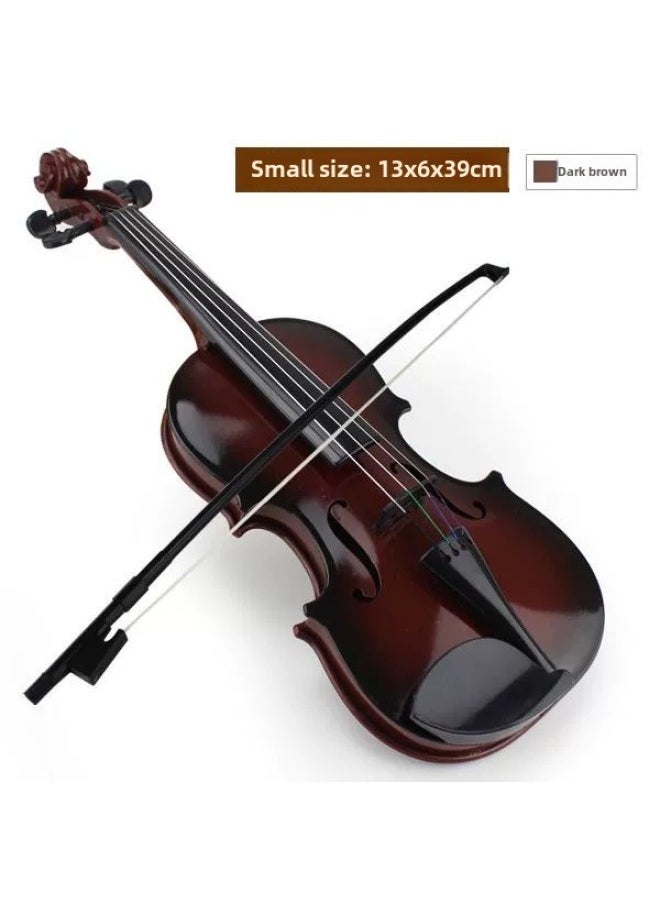 Children's Ukulele Toys Can Play Beginner Musical Instruments Enlightenment Simulation Violin Toys-Color:3702c Dark Small Violin