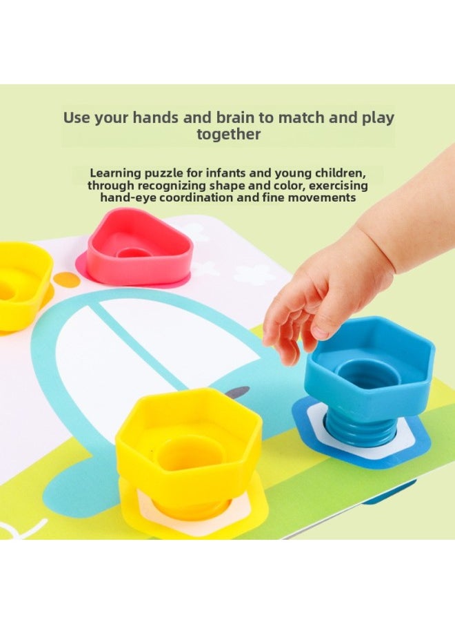 Mushroom Nail Puzzle Patch Board Children's Screw Toy Nut Assembly And Disassembly Baby Shape Matching Building Blocks-Specifications:Screw Turning Music