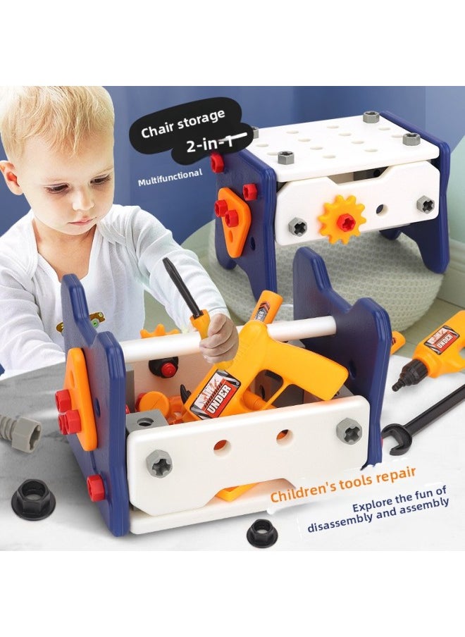 Tools Small Table Storage Assembled Assembled Assembled Maintenance Playhouse Hands-on Educational Early Education Children's Toys-Color:Tools Small Table