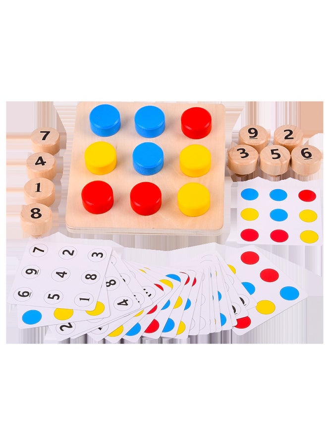 Fun Screw Pairing Digital Color Parent-Child Interactive Game Children's Hand-Eye Coordination Grasping Wooden Toys-Color:Screw Pairing