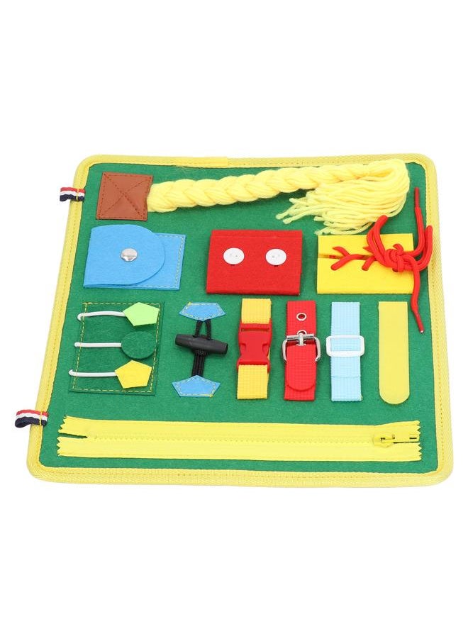 Toddler Busy Board Cultivate Color Cognition Concentration Sensory for Fine Motor Skill Autistic Training Yellow