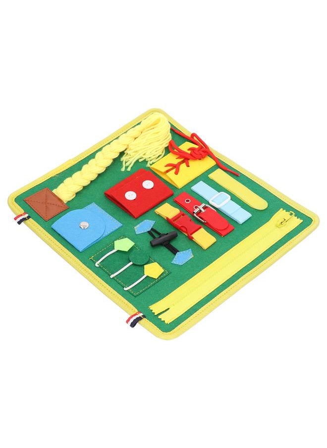 Toddler Busy Board Cultivate Color Cognition Concentration Sensory for Fine Motor Skill Autistic Training Yellow