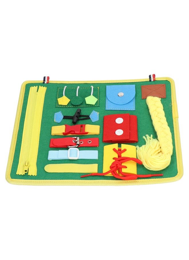 Toddler Busy Board Cultivate Color Cognition Concentration Sensory for Fine Motor Skill Autistic Training Yellow