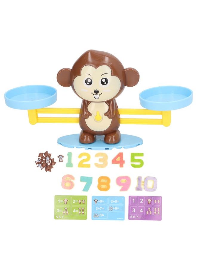 Math Balance Game Cute Fun Educational Monkey Scale Toy for Preschool Kindergarten Boys Girls