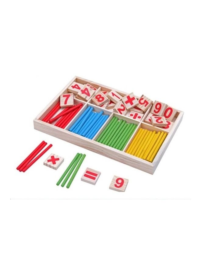 76-Piece Montessori Wooden Math Game Sticks Toy