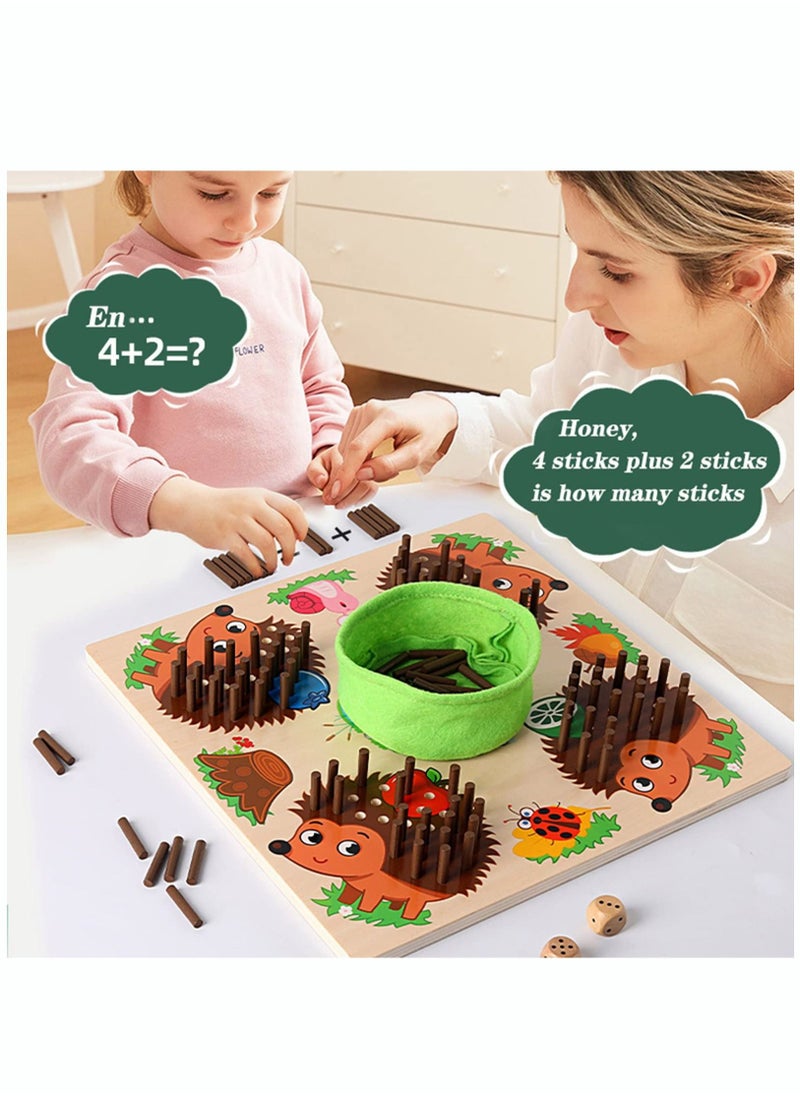 Hedgehog Board Learning Toy Fine Motor Skills Montessori for Toddler Children Party Favors Ages 3+ Birthday Most Popular Cooperative Game Boys and Girls