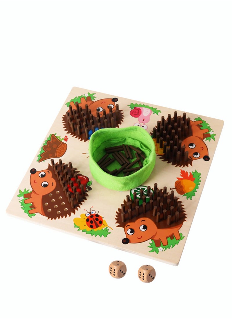 Hedgehog Board Learning Toy Fine Motor Skills Montessori for Toddler Children Party Favors Ages 3+ Birthday Most Popular Cooperative Game Boys and Girls