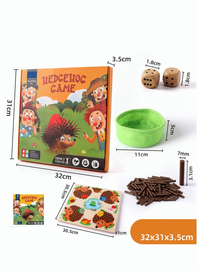 Hedgehog Board Learning Toy Fine Motor Skills Montessori for Toddler Children Party Favors Ages 3+ Birthday Most Popular Cooperative Game Boys and Girls