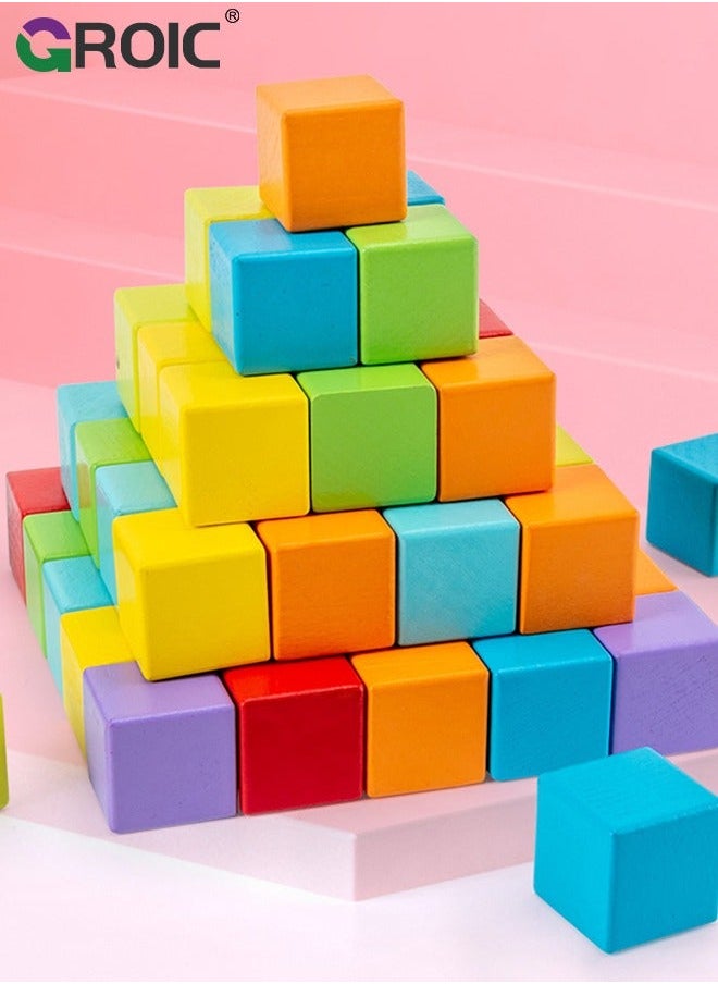 40 Pcs Cubes Math Manipulatives Stacked Blocks Toys For Kids, Educational Counting Classroom Learning Supplies, Preschool Plastic for Kindergarten Homeschool