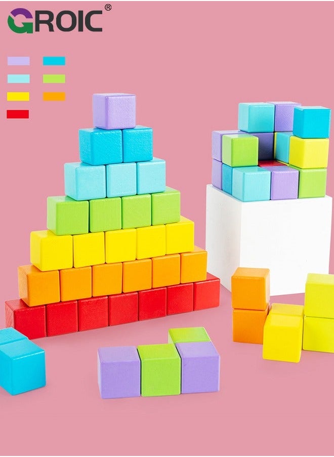 40 Pcs Cubes Math Manipulatives Stacked Blocks Toys For Kids, Educational Counting Classroom Learning Supplies, Preschool Plastic for Kindergarten Homeschool