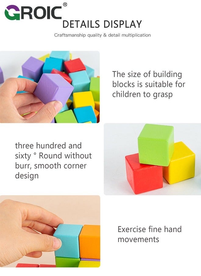 40 Pcs Cubes Math Manipulatives Stacked Blocks Toys For Kids, Educational Counting Classroom Learning Supplies, Preschool Plastic for Kindergarten Homeschool