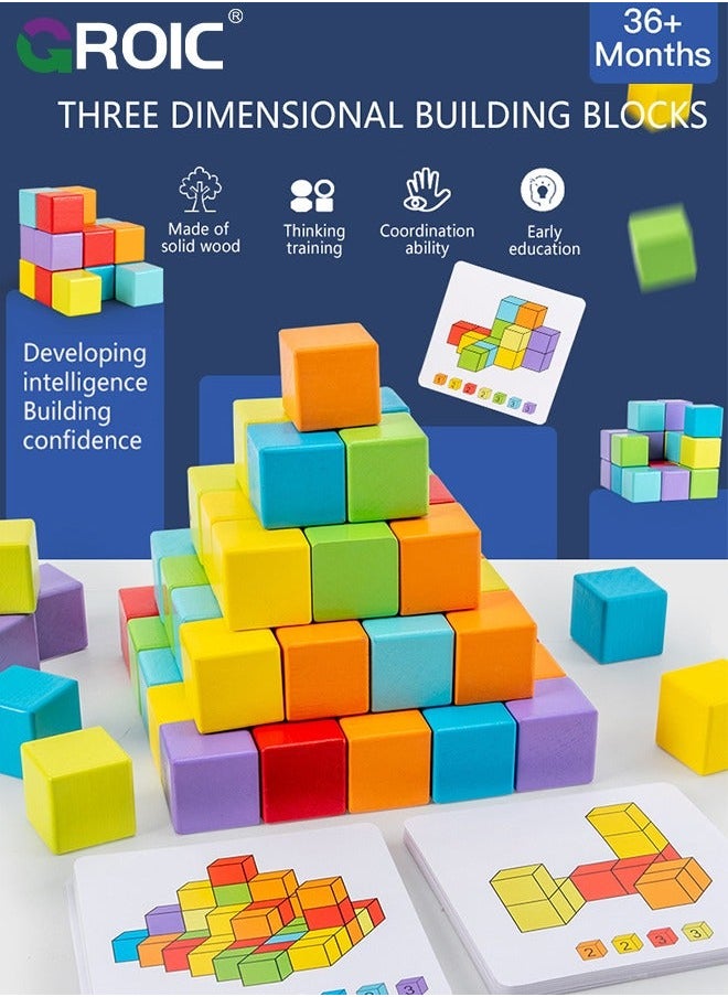 40 Pcs Cubes Math Manipulatives Stacked Blocks Toys For Kids, Educational Counting Classroom Learning Supplies, Preschool Plastic for Kindergarten Homeschool