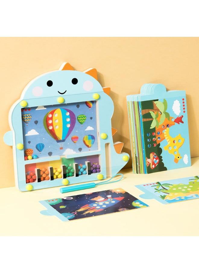 New Children's Wooden Color Classification Magnetic Counting Bead Shifting Magnetic Pen Early Education Educational Toys
