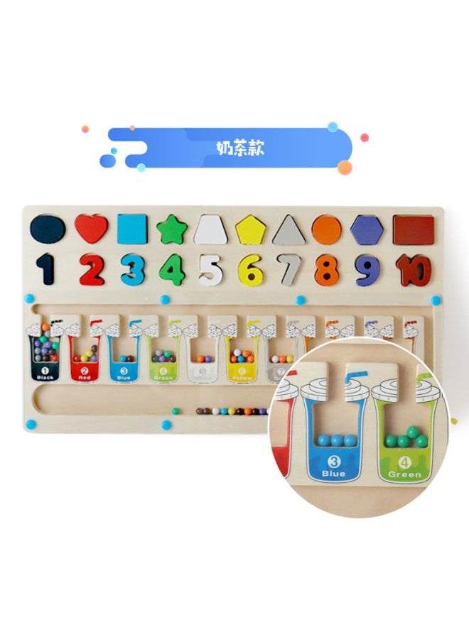 New Children's Wooden Color Classification Magnetic Counting Bead Shifting Magnetic Pen Early Education Educational Toys
