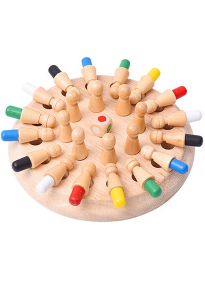 Wooden Memory Chess Children's Educational Parent-Child Interactive Desktop Game Observation, Mindfulness, Memory Training Toys-Color:Small Memory Chess