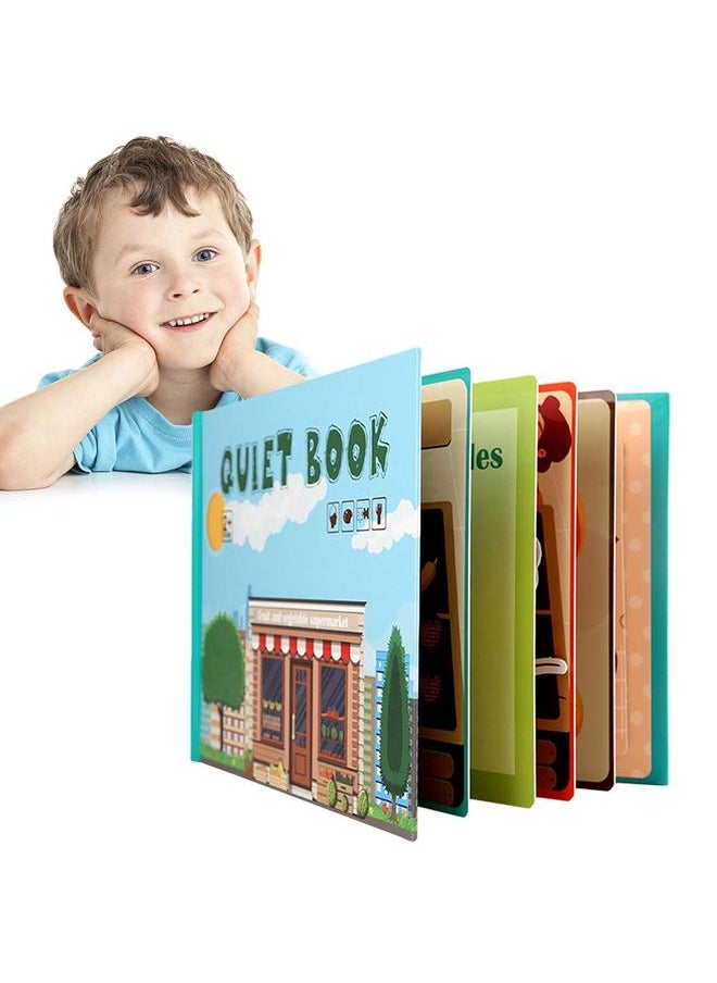 Busy Book for Kids Develop Learning Skills Children Quiet Paste Preschool Activity Toys Educational Puzzle Game