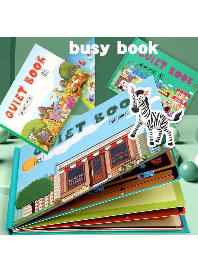 Busy Book for Kids Develop Learning Skills Children Quiet Paste Preschool Activity Toys Educational Puzzle Game
