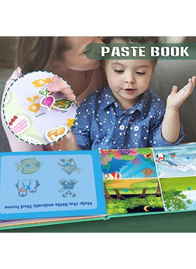 Busy Book for Kids Develop Learning Skills Children Quiet Paste Preschool Activity Toys Educational Puzzle Game