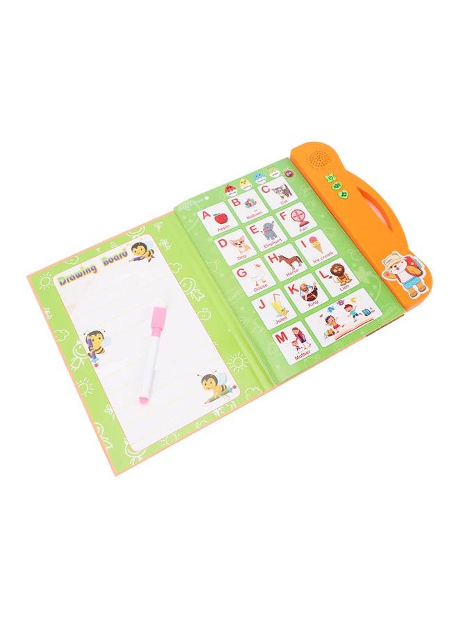 Kids English Sound Book 11 Educational Topics Clear Pictures Interactive Electronic Learning for Children Orange