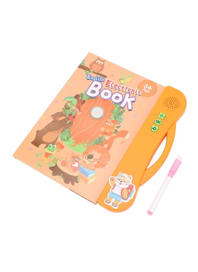 Kids English Sound Book 11 Educational Topics Clear Pictures Interactive Electronic Learning for Children Orange