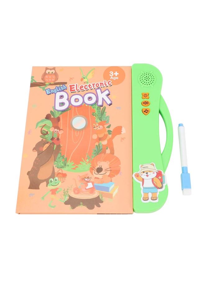 Kids English Sound Book 11 Educational Topics Clear Pictures Interactive Electronic Learning for Children Green