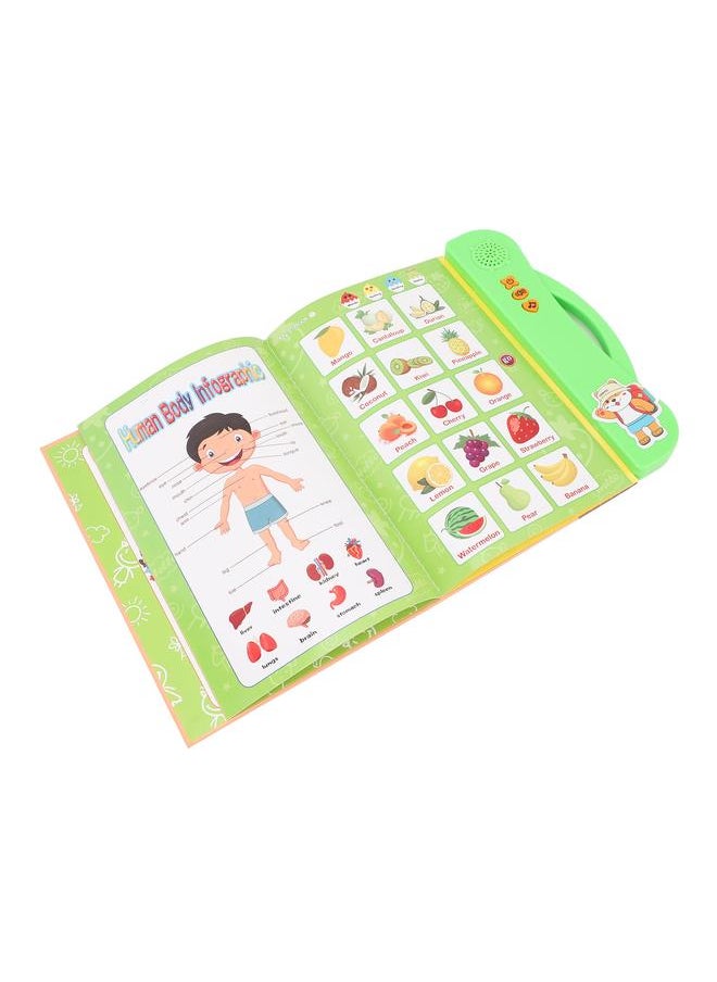 Kids English Sound Book 11 Educational Topics Clear Pictures Interactive Electronic Learning for Children Green
