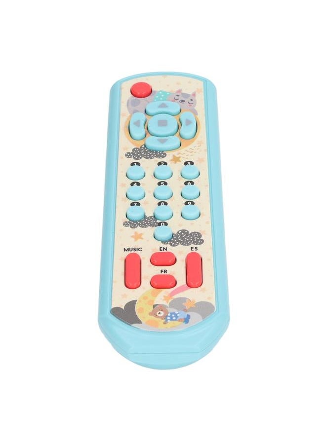 TV Remote Control Toy Baby Simulated with Sound and Light for Early Education Learning Blue