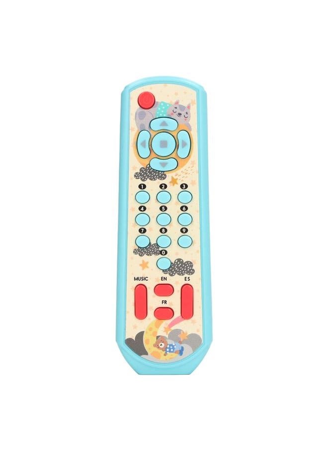 TV Remote Control Toy Baby Simulated with Sound and Light for Early Education Learning Blue