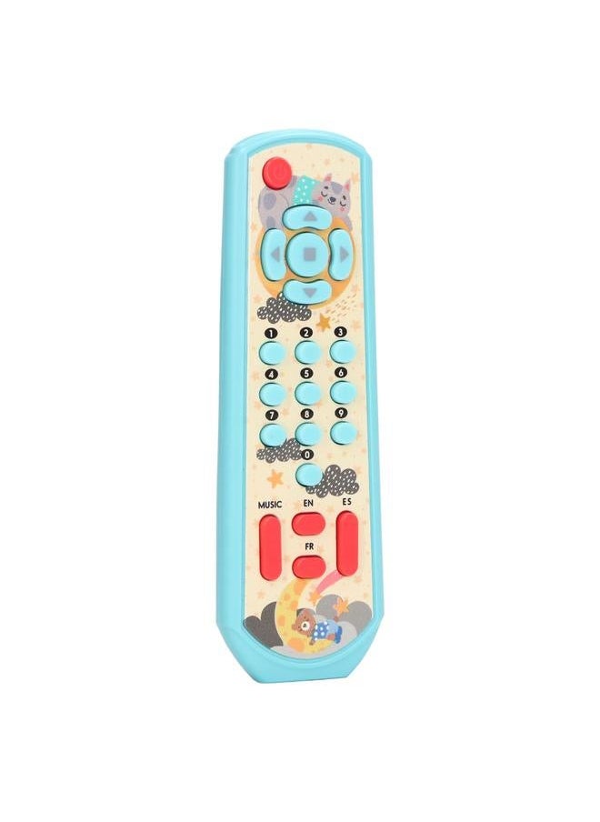 TV Remote Control Toy Baby Simulated with Sound and Light for Early Education Learning Blue