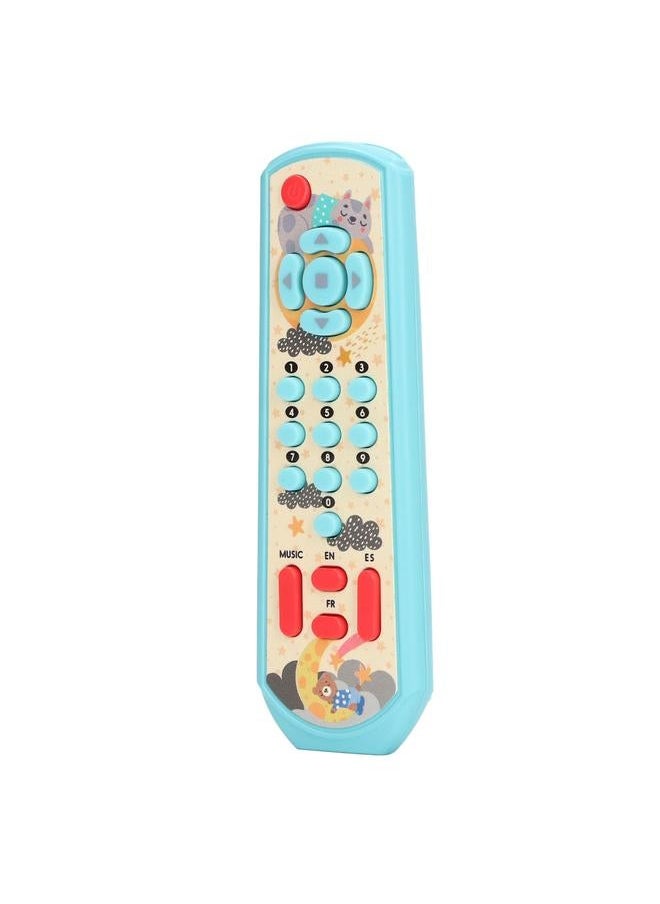 TV Remote Control Toy Baby Simulated with Sound and Light for Early Education Learning Blue