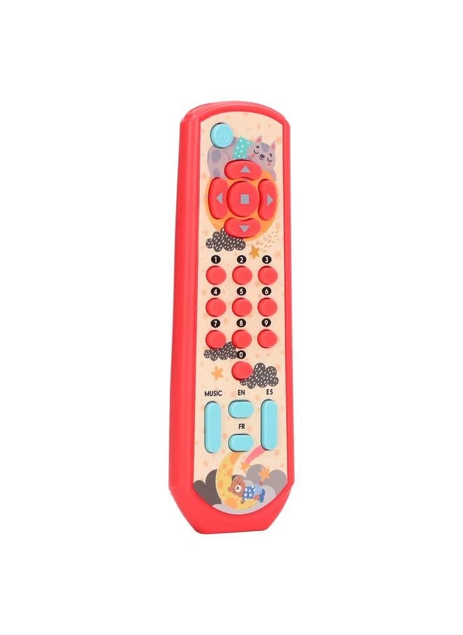 TV Remote Control Toy Baby Simulated with Sound and Light for Early Education Learning Red