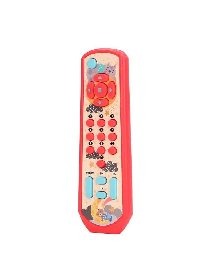TV Remote Control Toy Baby Simulated with Sound and Light for Early Education Learning Red