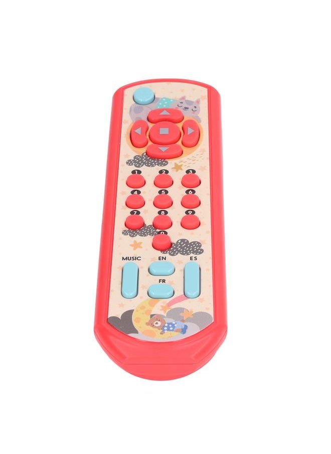 TV Remote Control Toy Baby Simulated with Sound and Light for Early Education Learning Red