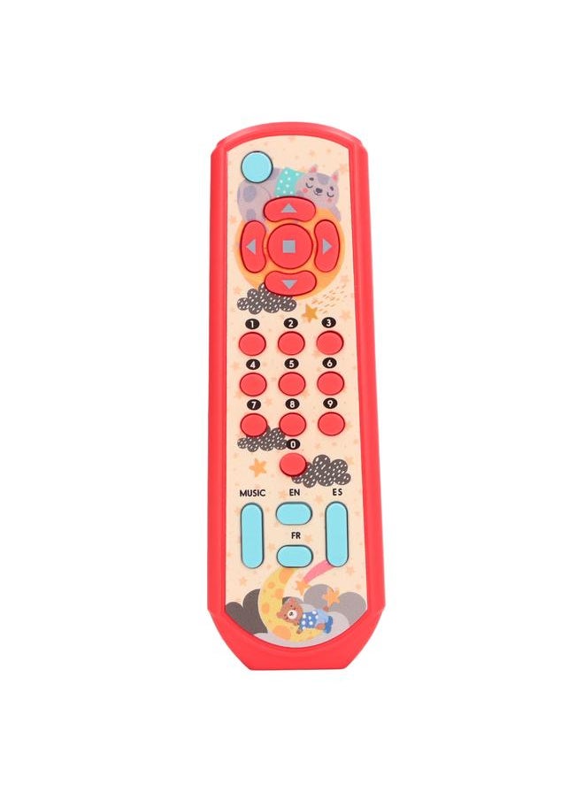 TV Remote Control Toy Baby Simulated with Sound and Light for Early Education Learning Red