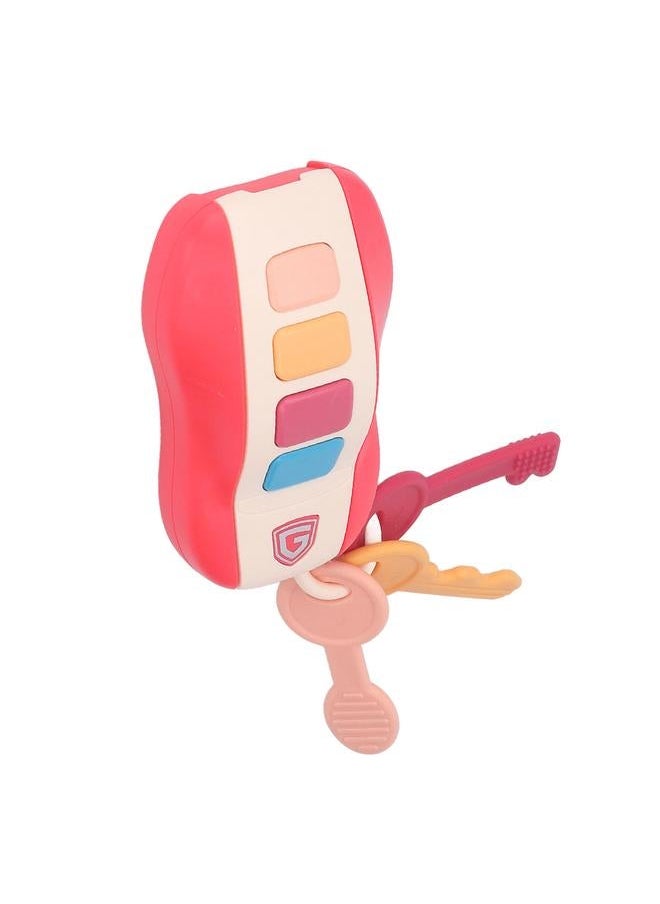 Kids Simulated Car Keys Cool Sound Music Improve Creativity Early Educational Remote Key Toy Red