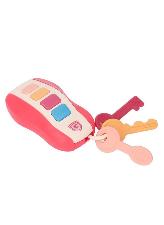 Kids Simulated Car Keys Cool Sound Music Improve Creativity Early Educational Remote Key Toy Red