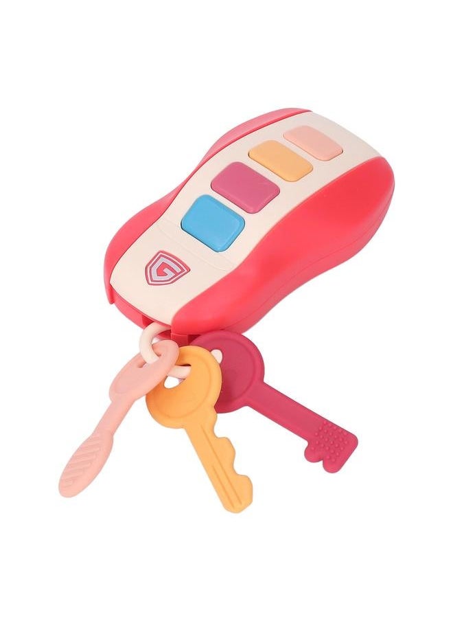 Kids Simulated Car Keys Cool Sound Music Improve Creativity Early Educational Remote Key Toy Red