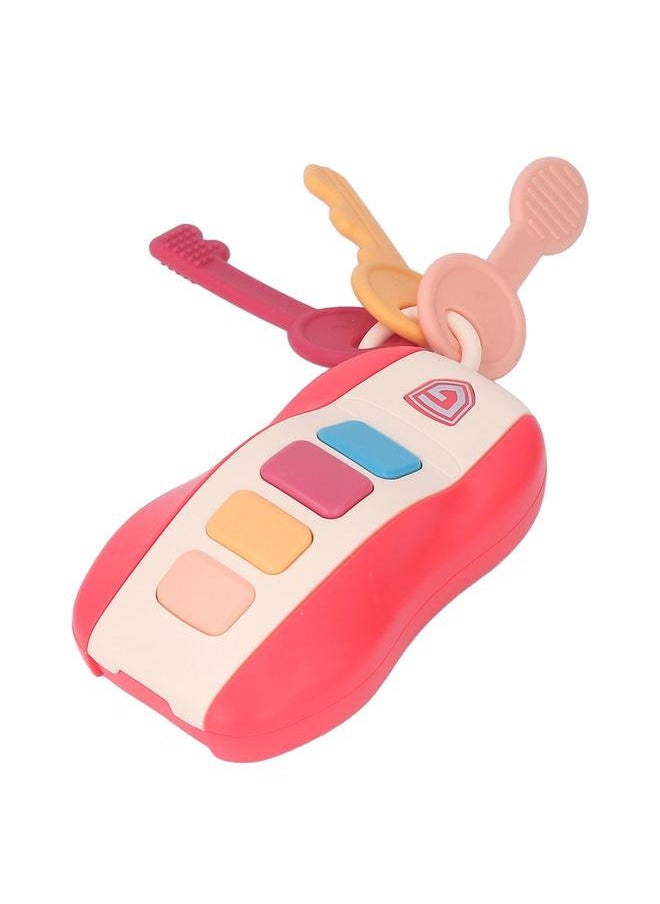 Kids Simulated Car Keys Cool Sound Music Improve Creativity Early Educational Remote Key Toy Red
