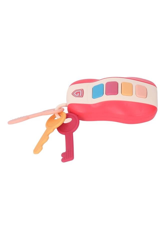 Kids Simulated Car Keys Cool Sound Music Improve Creativity Early Educational Remote Key Toy Red